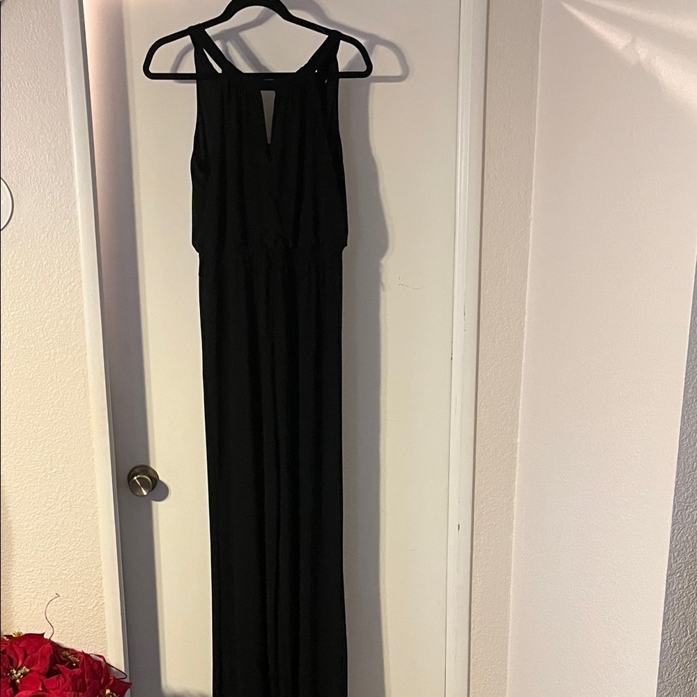 Elegant Black Maxi pant suit